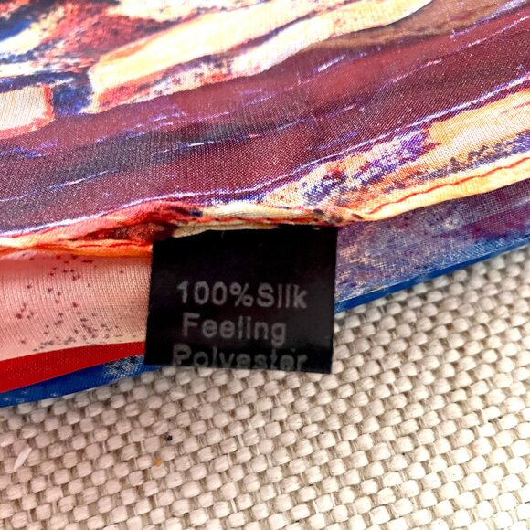 Autumn Red/Orange "Chiffon" Rectangular Scarf/Shawl (42 X 74) - Picture 14 of 14